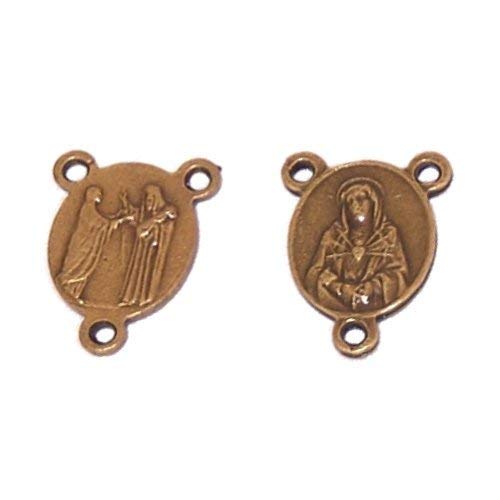 Simeon with Mother Mary Small Rosary Bronze Center or Triangle - Mary's immac.、mySite、topwebapps