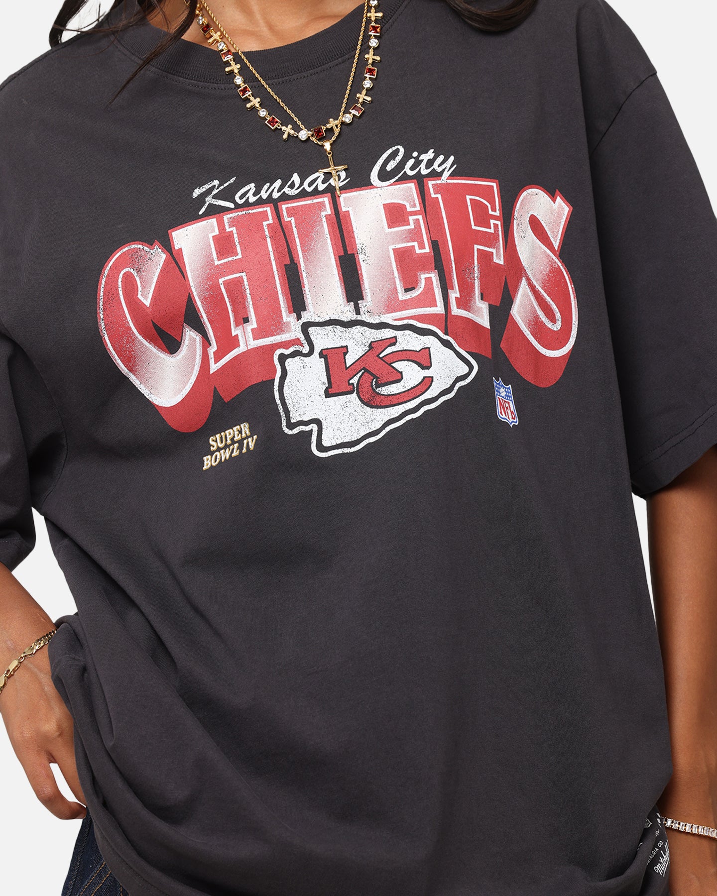 Mitchell & Ness Kansas City Chiefs Arch T-Shirt Faded Black、mySite、zt4zffjzw