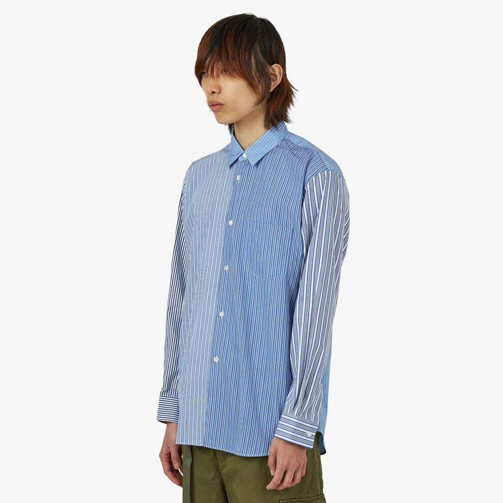  COMME des GARÇONS SHIRT Striped Poplin Shape 5 / Blue、mySite、merchandisen