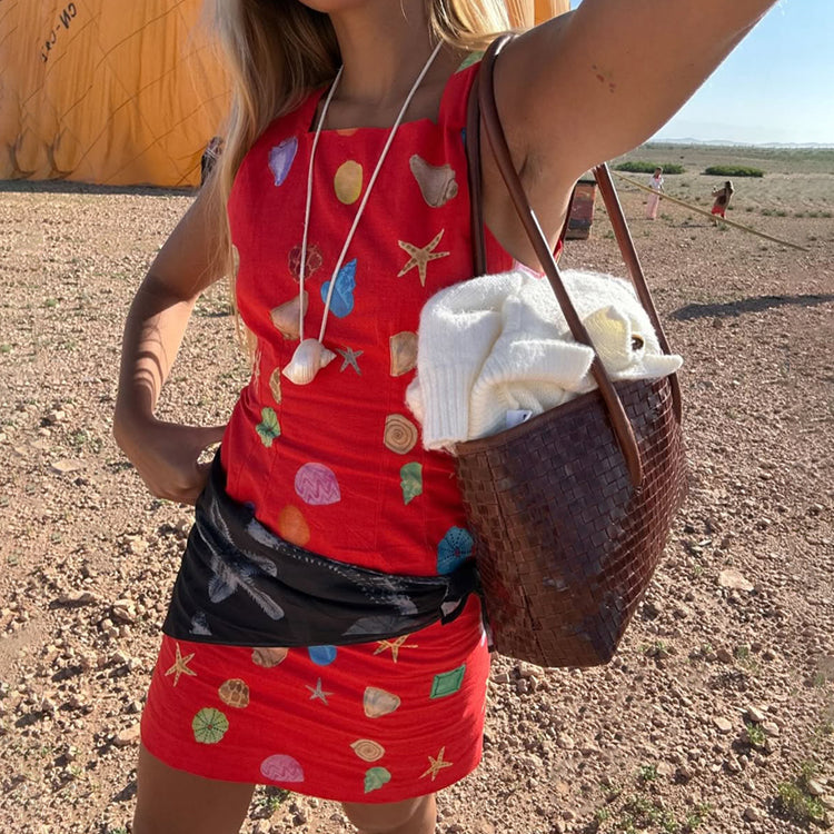 Red Shell Ioana Mini Dress、mySite、solidvoid