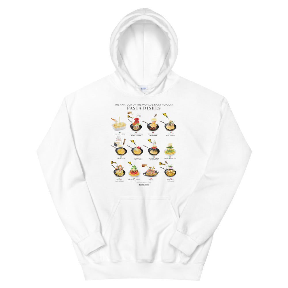 The Anatomy of The World's Most Popular Pasta Dishes Unisex Hoodie、mySite、camillekostekn