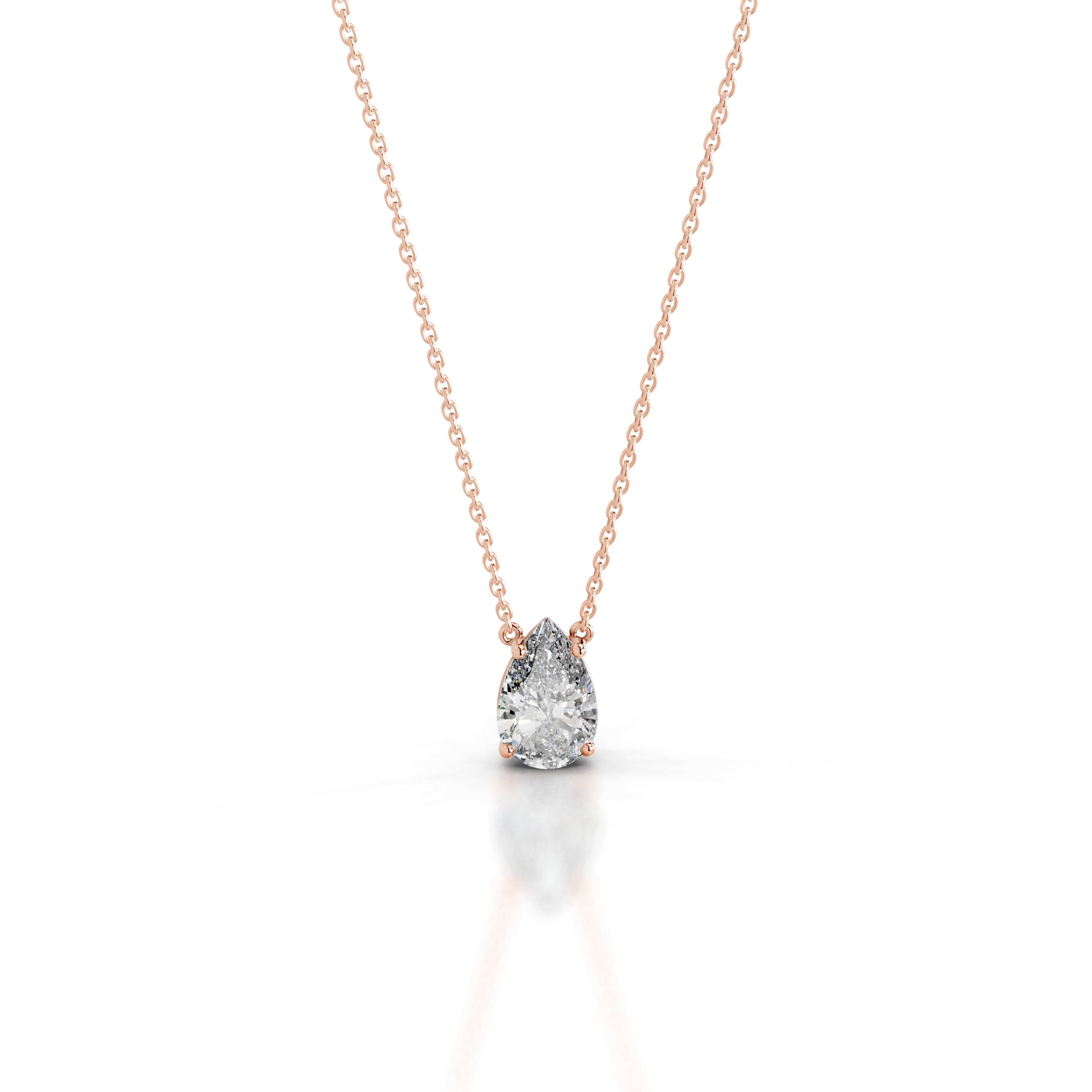 Mary Lab Grown Diamond Pendant - 14K Rose Gold、mySite、hinf8tx79