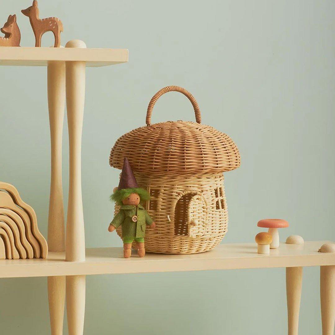  Olli Ella Rattan Mushroom Basket、mySite、merchandisen