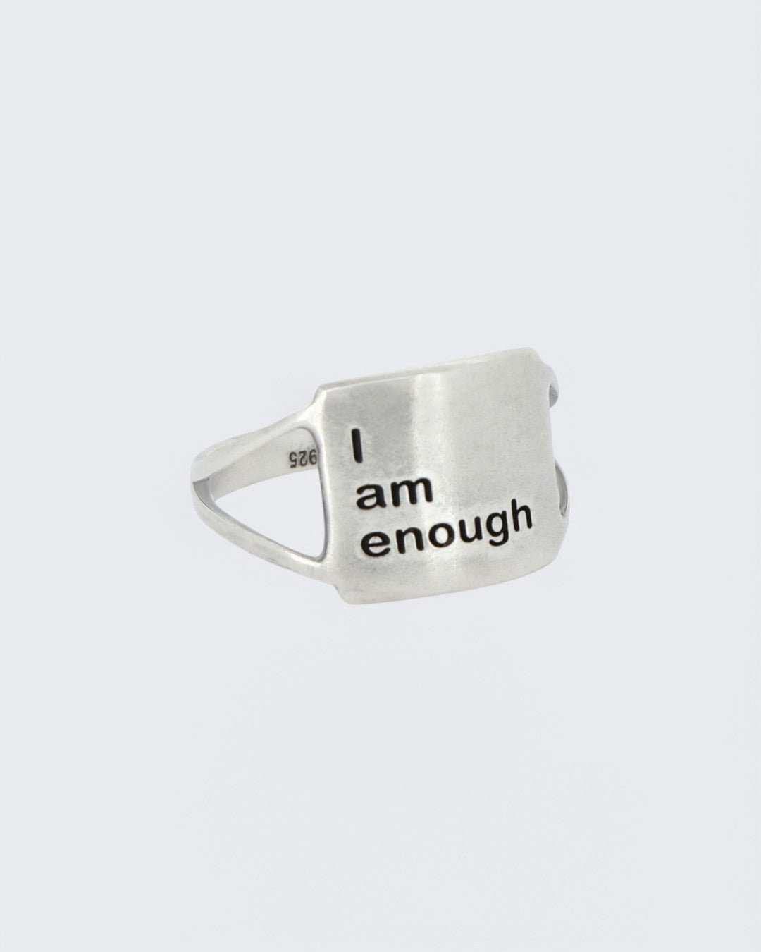 I Am Enough Sterling Silver Ring、mySite、topwebapps