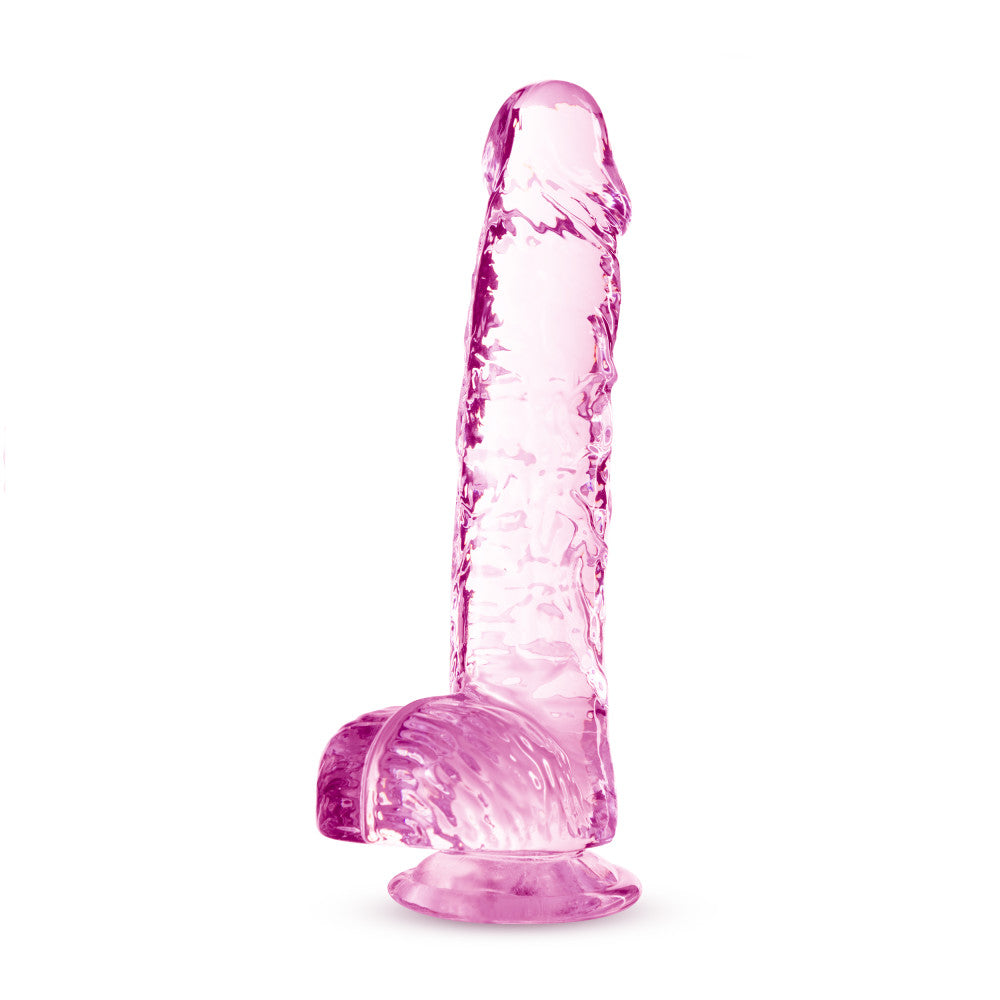 Naturally Yours By Blush® | Realistic Rose 6-Inch Long Dildo With Balls & Suction Cup Base、mySite、bottomscart