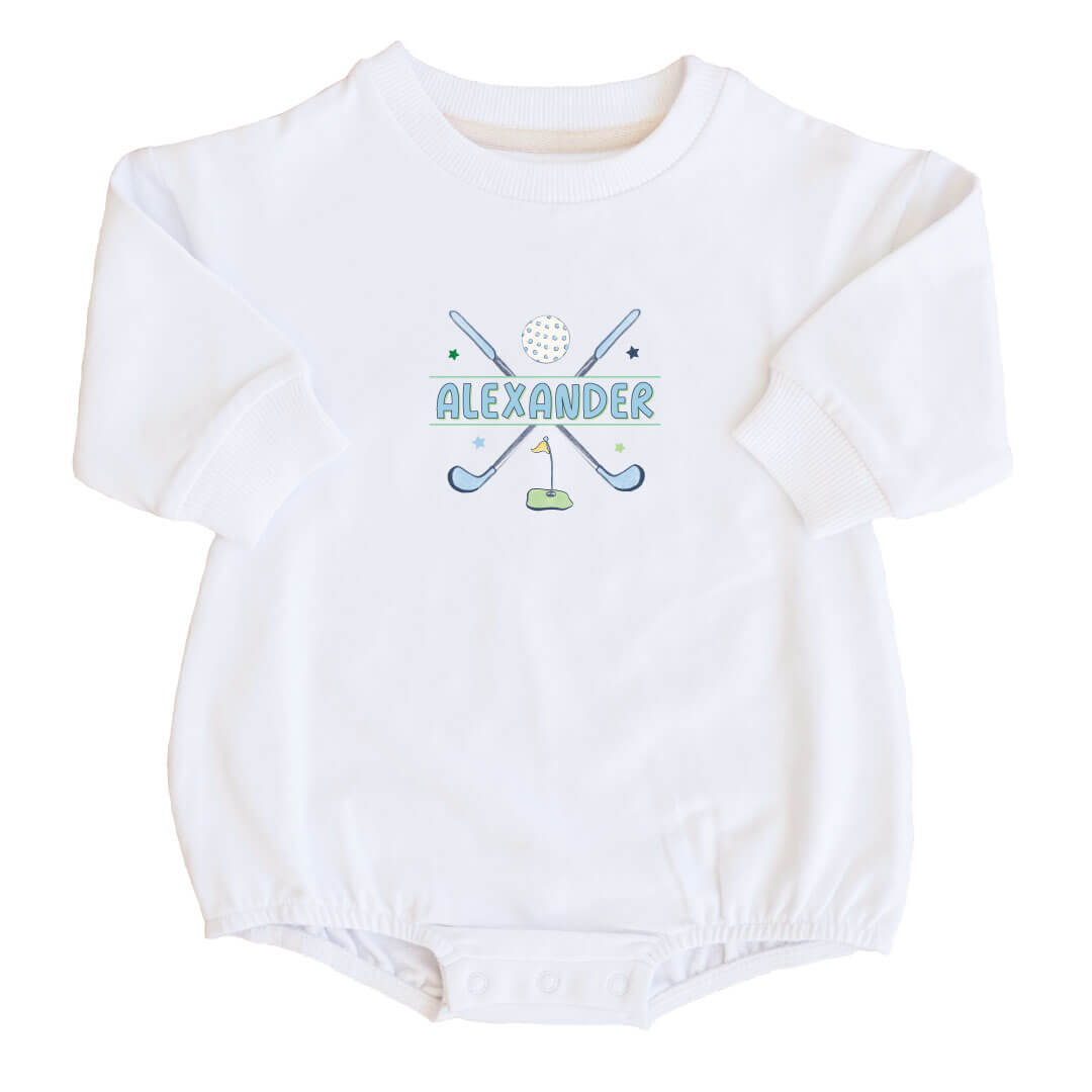 Personalized Country Club Cuties Graphic Sweatshirt Bubble Romper | White、mySite、layawaytickets