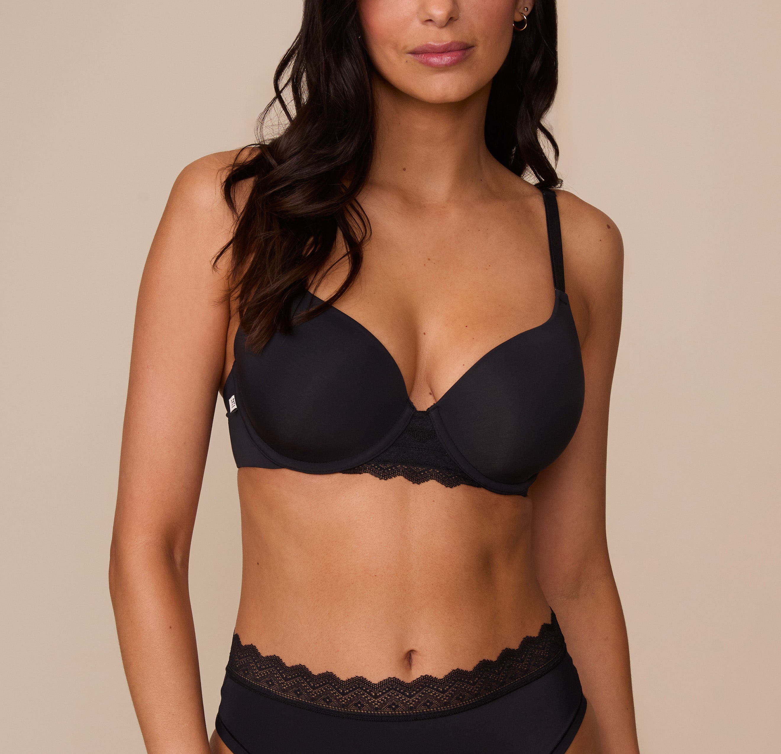 Base Lace T-Shirt Bra - Black、mySite、bengalsvssteelers