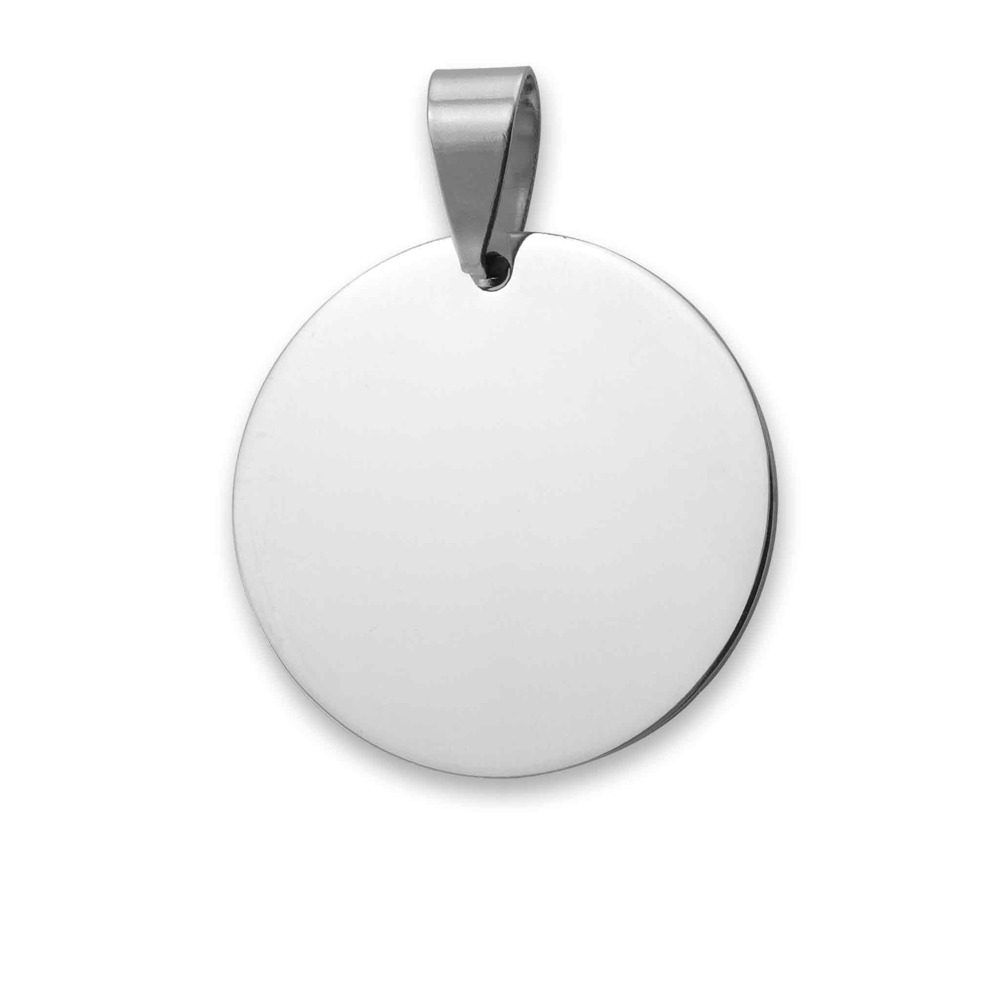 Stainless Steel Blank Round Polished Pendant / SBB0016、mySite、dreamappss