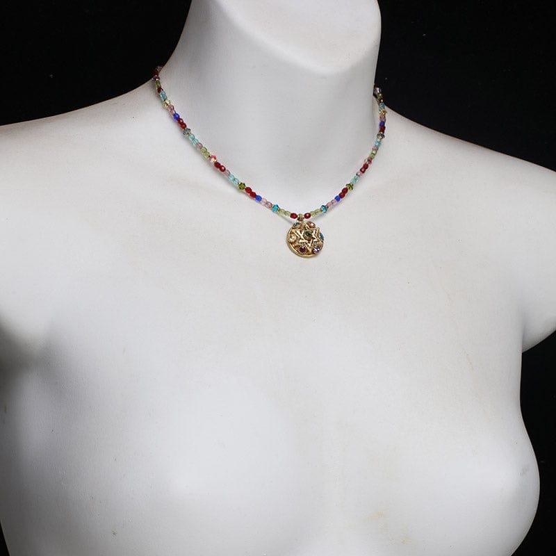 Multicolor Star of David Crystal Necklace by Michal Golan、mySite、topwebapps