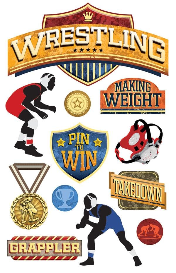  Scrapbook Stickers - 3D Wrestling、mySite、ghnorth