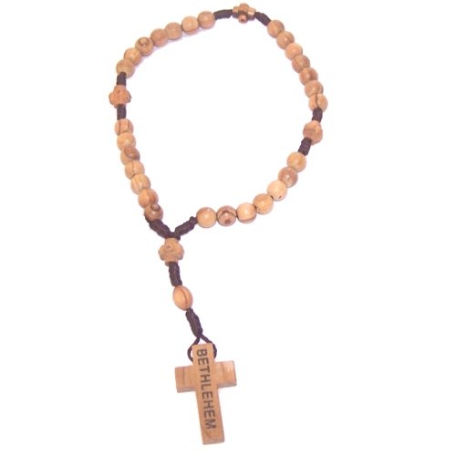  Threaded olive wood Anglican Rosary 9 long、mySite、elrpsem3k