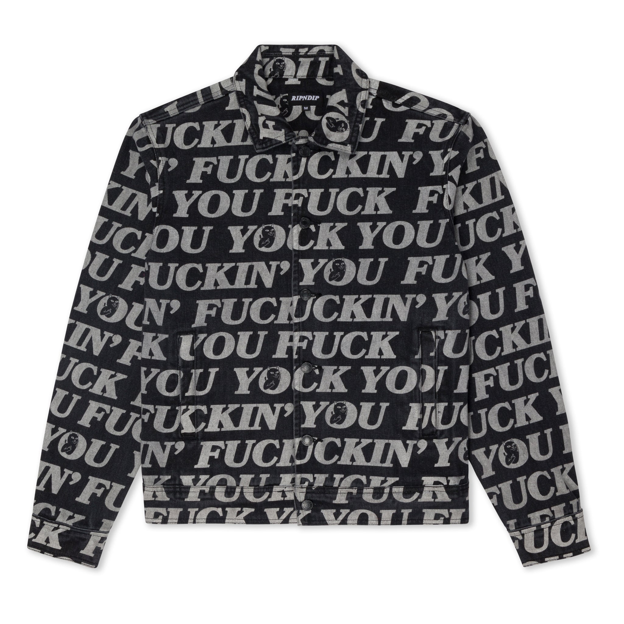  Fuckin Fuck Denim Jacket (Black)、mySite、merchandisen