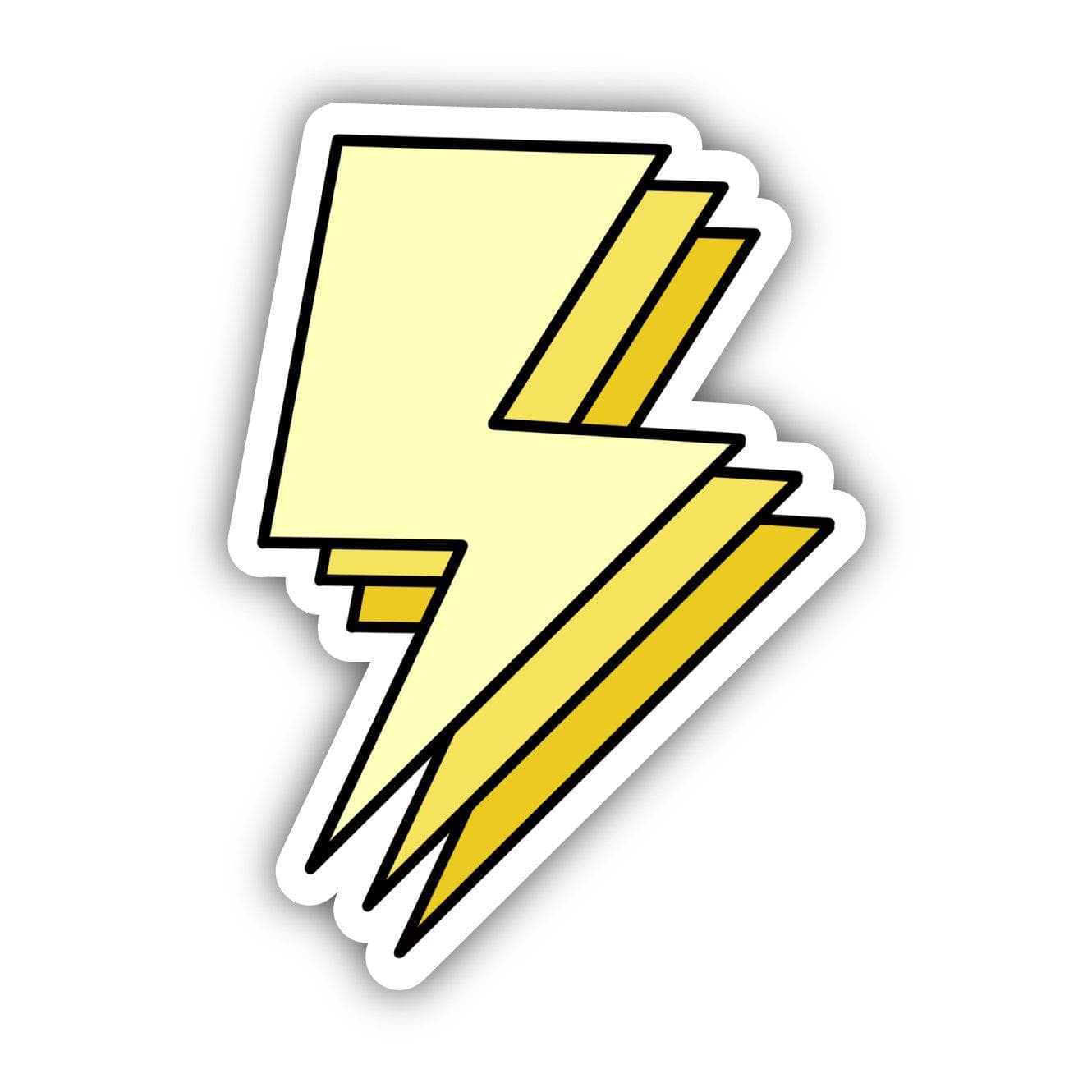  Yellow Triple Lightning Bolt Aesthetic Sticker、mySite、elrpsem3k