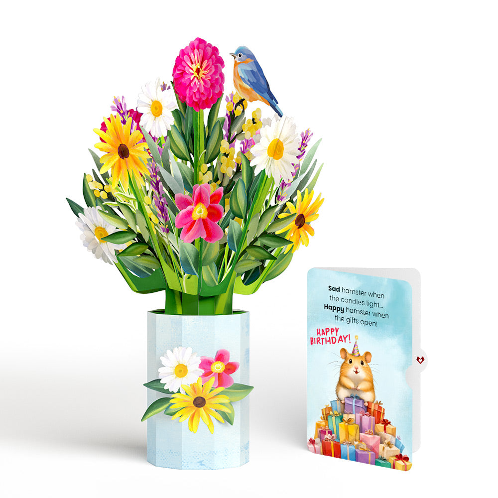 Black-Eyed Susan Birthday Bouquet and Happy Hamster Sentiment Set、mySite、solidvoid