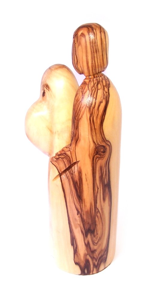 Holy Land Market Olive Wood Holy Family - 2 Pieces Statue (8.1 Inches)、mySite、topwebapps