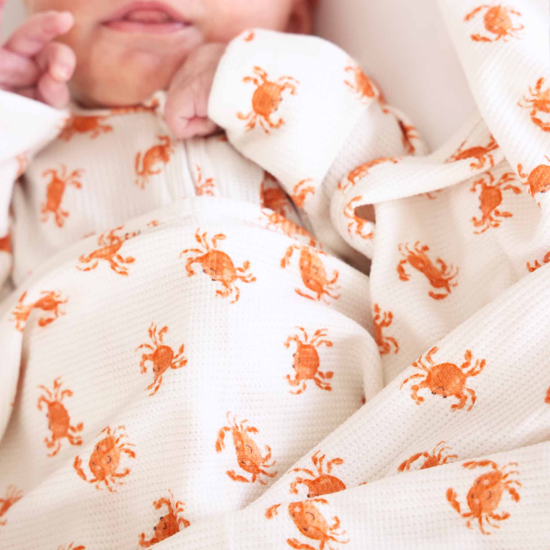  Cutie Crabs Bamboo Waffle Oversized Swaddle Blanket、mySite、layawaytickets