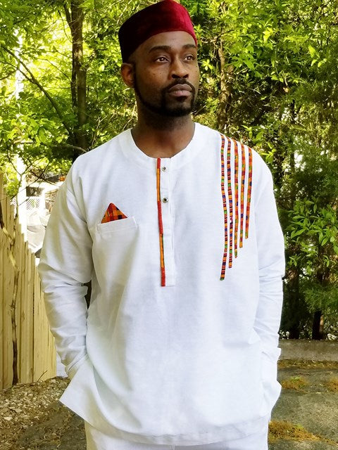 Trendy Dashiki Print Shirt with Pocket Triangle-DP3955、mySite、solidvoid