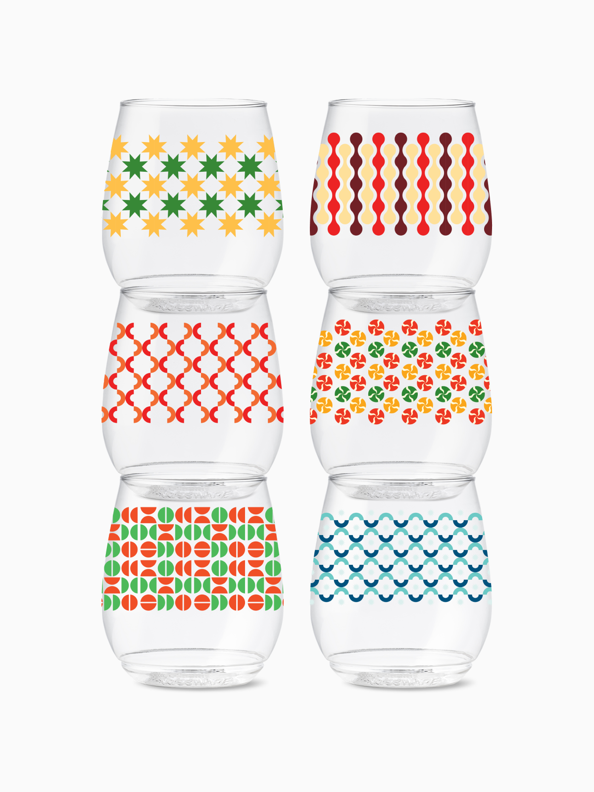 Abstract Christmas Pattern - POP 14oz Vino、mySite、camillekostekn