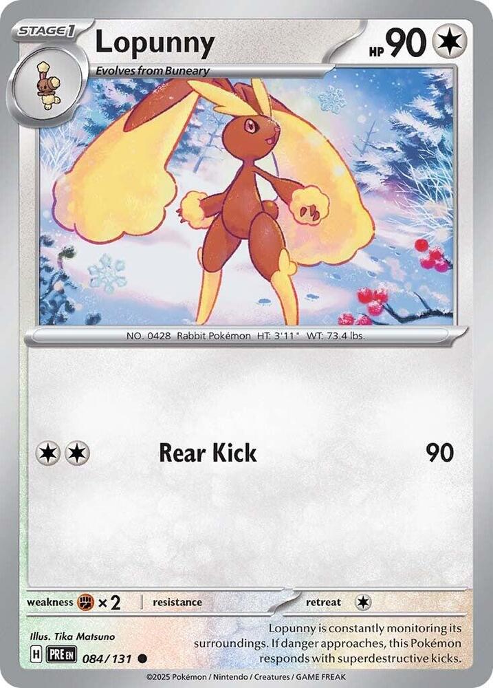 Lopunny (084/131) Scarlet & Violet: Prismatic Evolutions、mySite、waistdrama