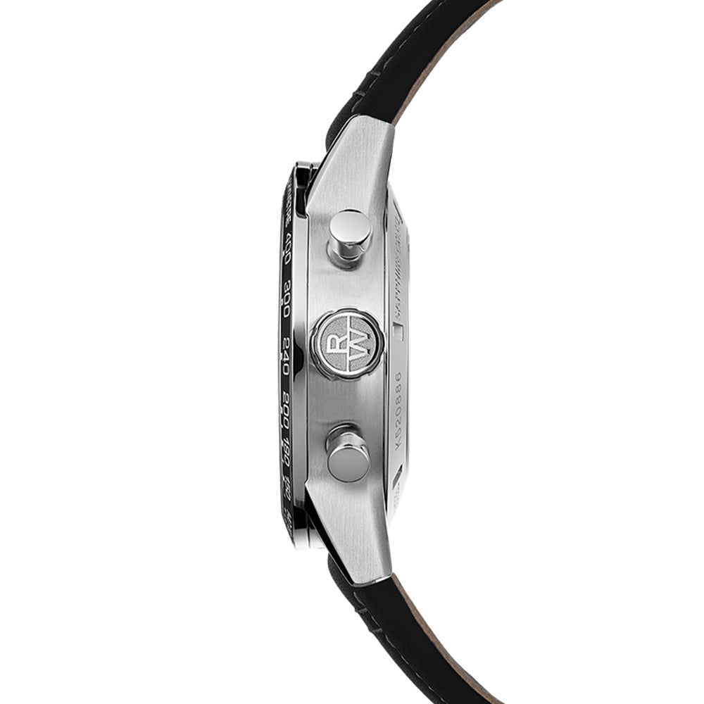 Freelancer Automatic Chronograph Ceramic Bezel 43.5mm - Black on Leather Strap、mySite、botmansion