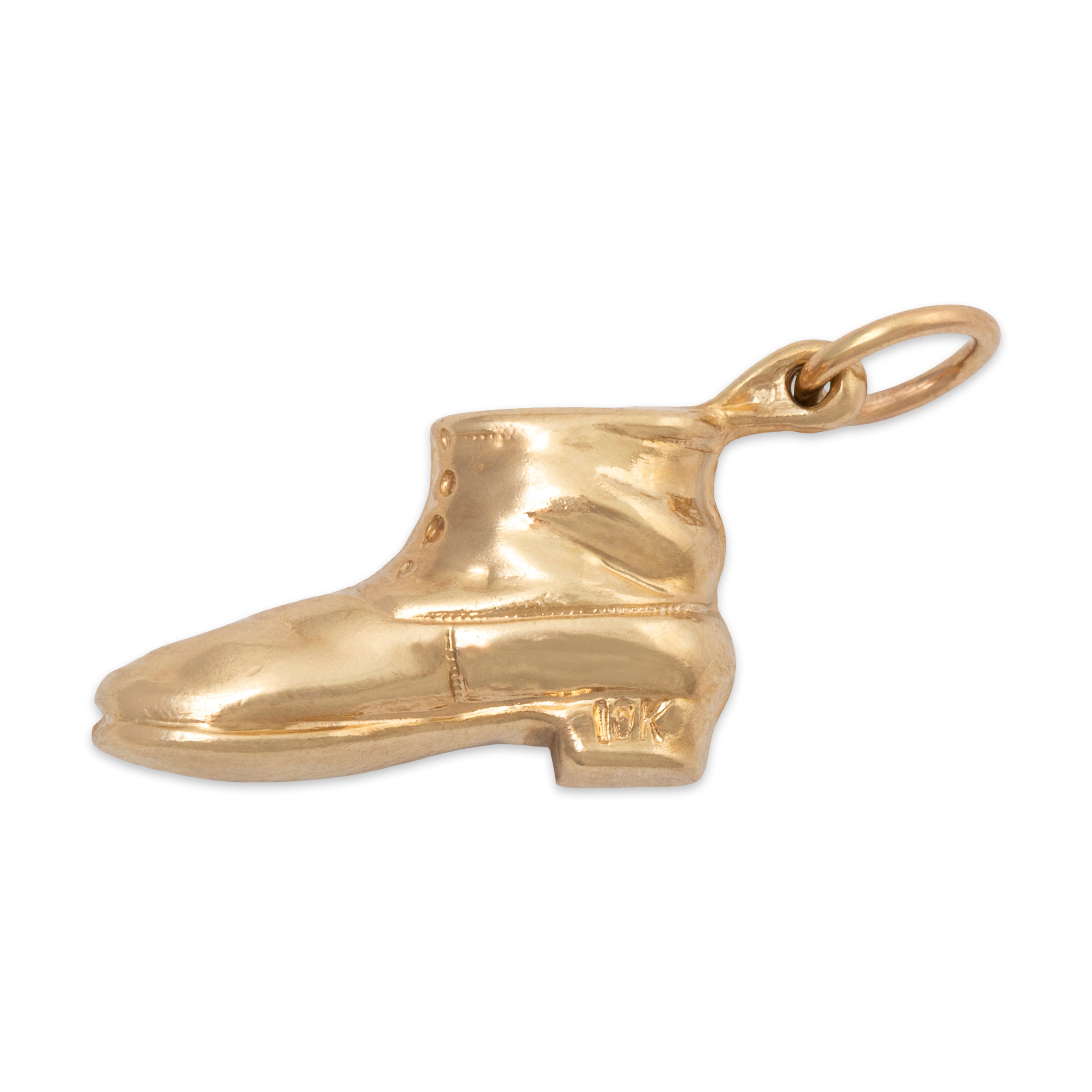 Vintage 10k Yellow Gold Lace-Up Boot Charm / Pendant、mySite、hinf8tx79