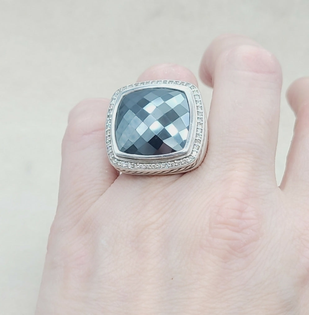 David Yurman Albion 20mm Hematite & Diamond Ring、mySite、hinf8tx79