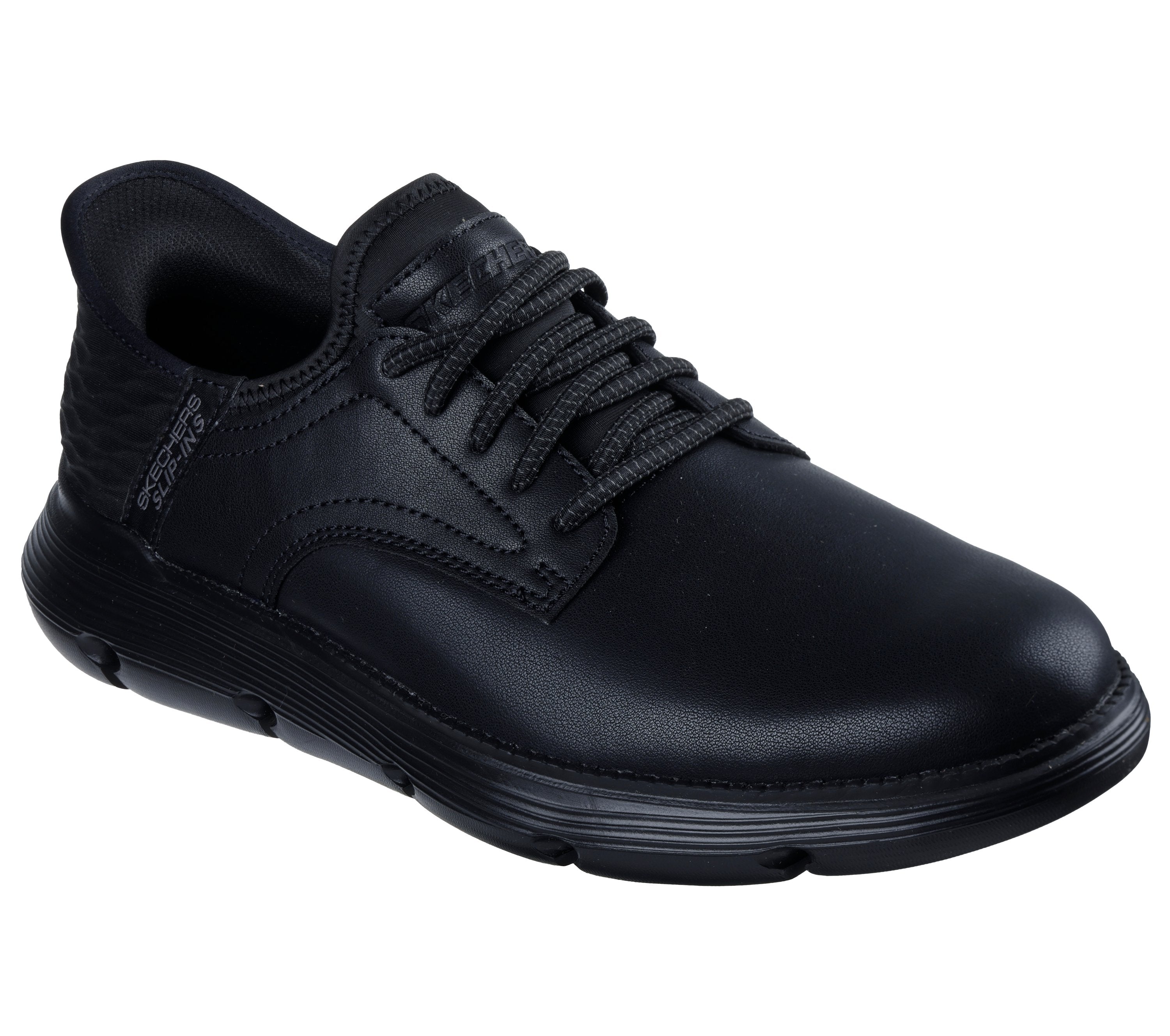  Skechers Men's Garza-Gervin Slip In Oxford Shoe - Black、mySite、preschool7hills
