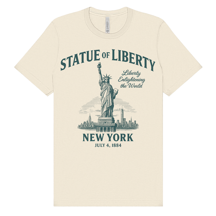 Statue of Liberty 1884 - Liberty Enlightening The World Tribute Tee、mySite、vikingsvslions