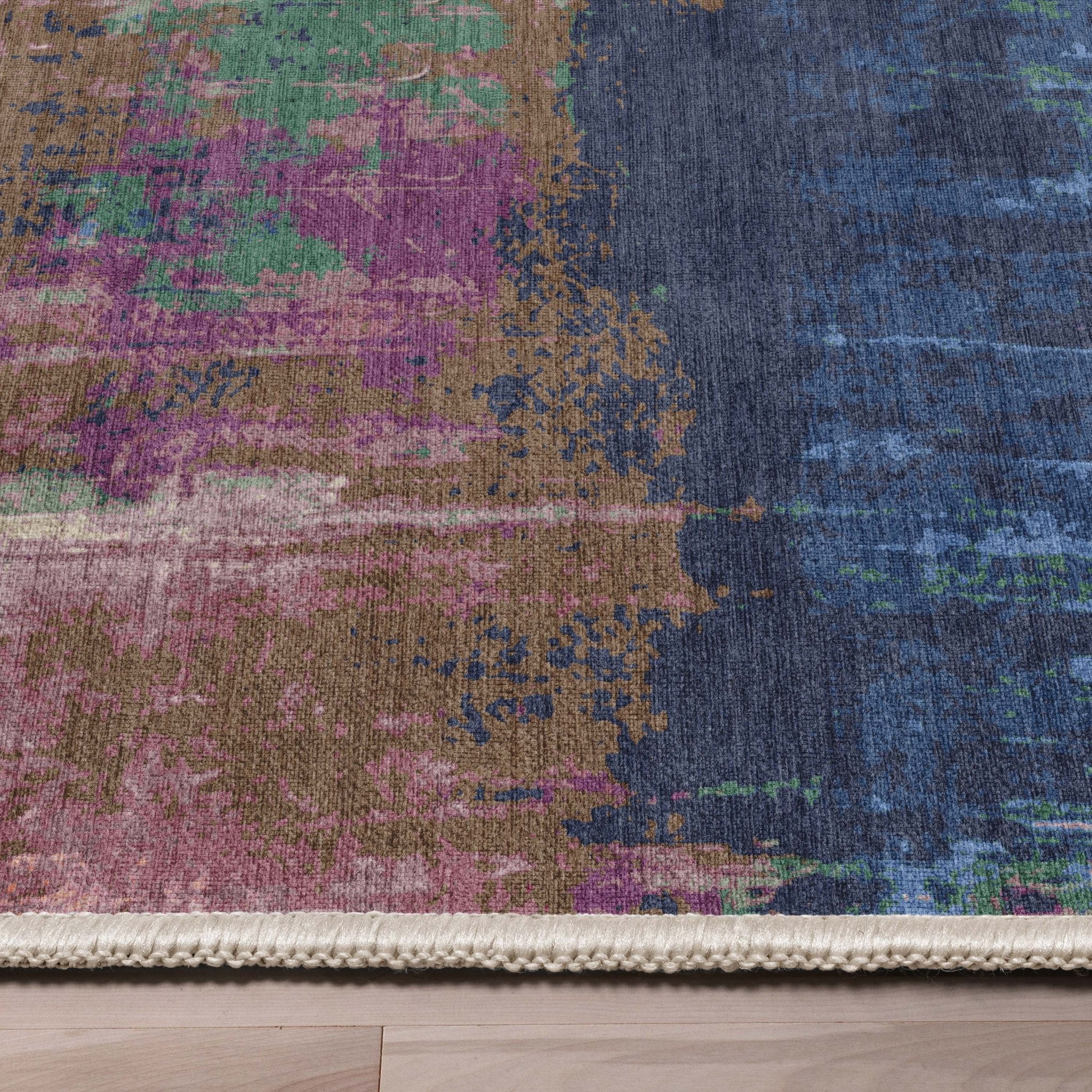 Mandala Boho Abstract Paintsplash Flatweave Rug、mySite、gigharbornorthrealestate