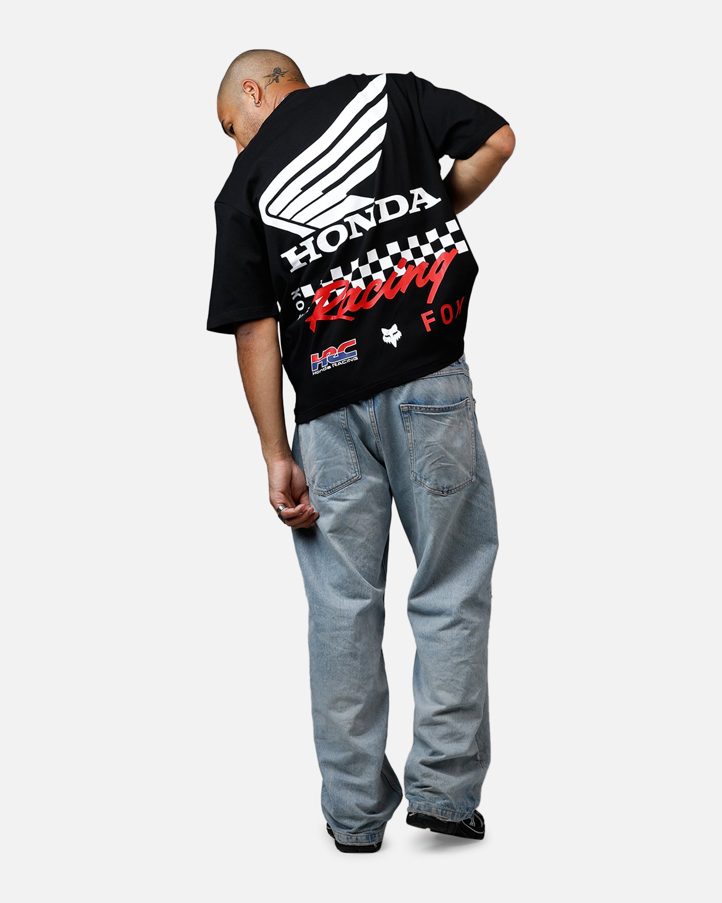 Fox Racing Honda Oversized T-Shirt Black、mySite、zt4zffjzw
