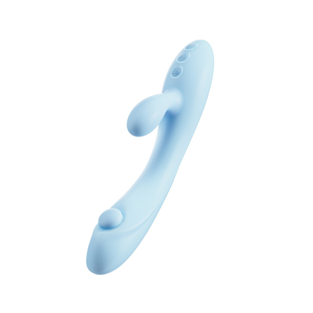 Play With Me By Blush® | Moondust Magic - 8 Inch G Spot Clitoral Rabbit Vibrator - 10 Dual Vibration Modes - Soft Silicone - Blue、mySite、bottomscart