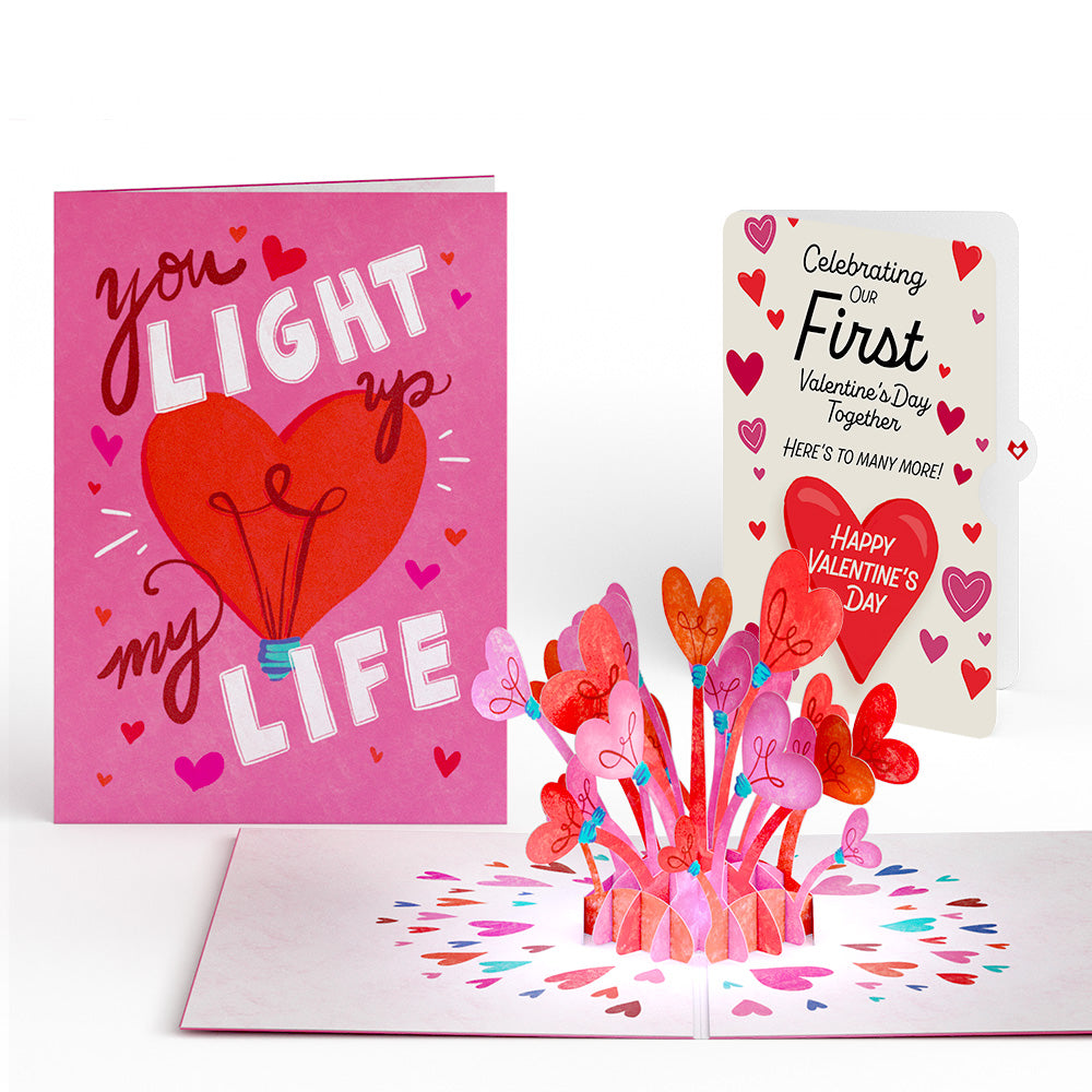 You Light Up My Life Our First Valentine Together Pop-Up Card and Sentiment Set、mySite、solidvoid