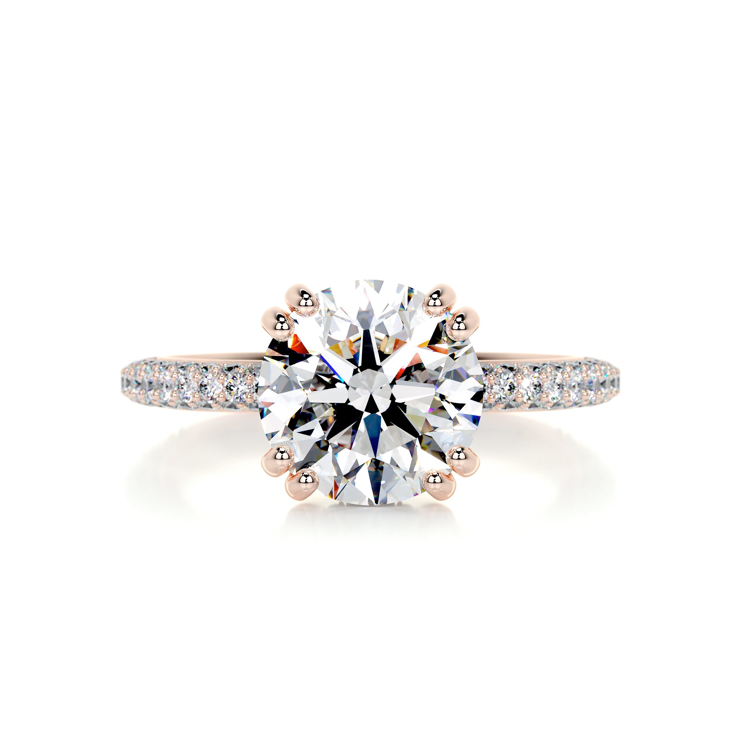 Lorena Moissanite & Diamond Ring -14K Rose Gold (RTS)、mySite、hinf8tx79