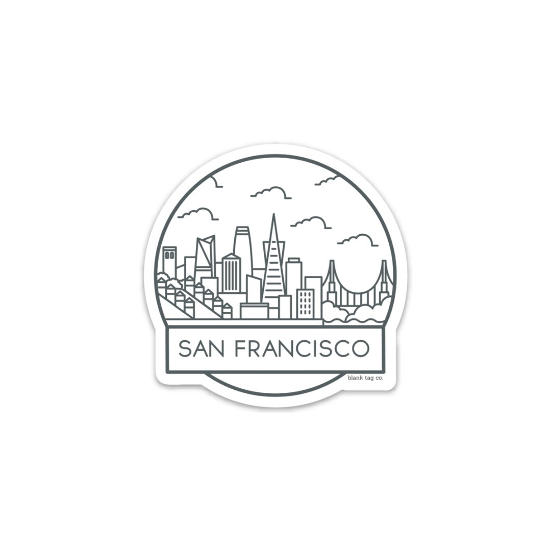  The San Francisco Cityscape Vinyl Sticker Decal、mySite、ghnorth