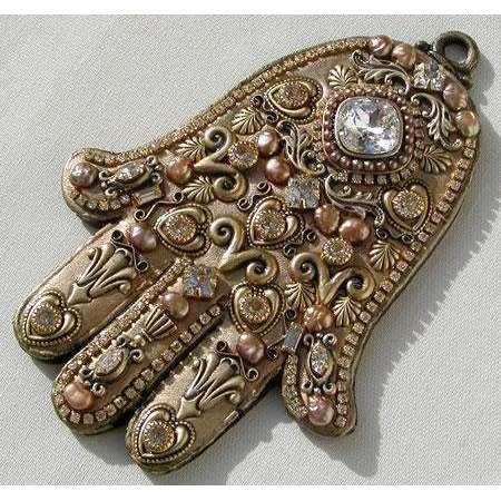 Michal Golan Goldtone Wall Hamsa with Swarovski Crystals、mySite、topwebapps