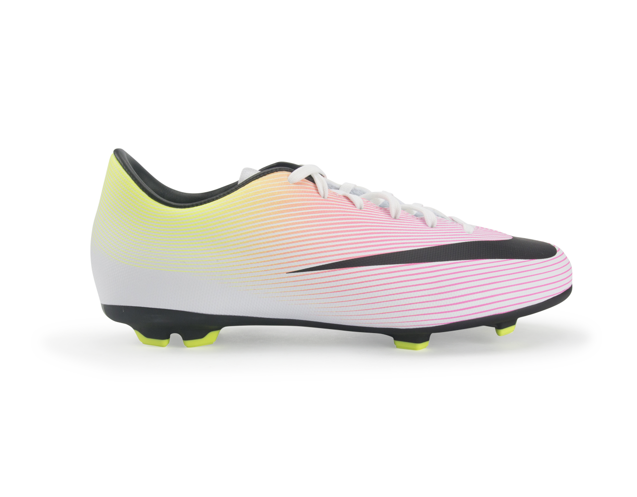 Nike Kids Mercurial Victory V FG White/Black/Volt、mySite、noshort