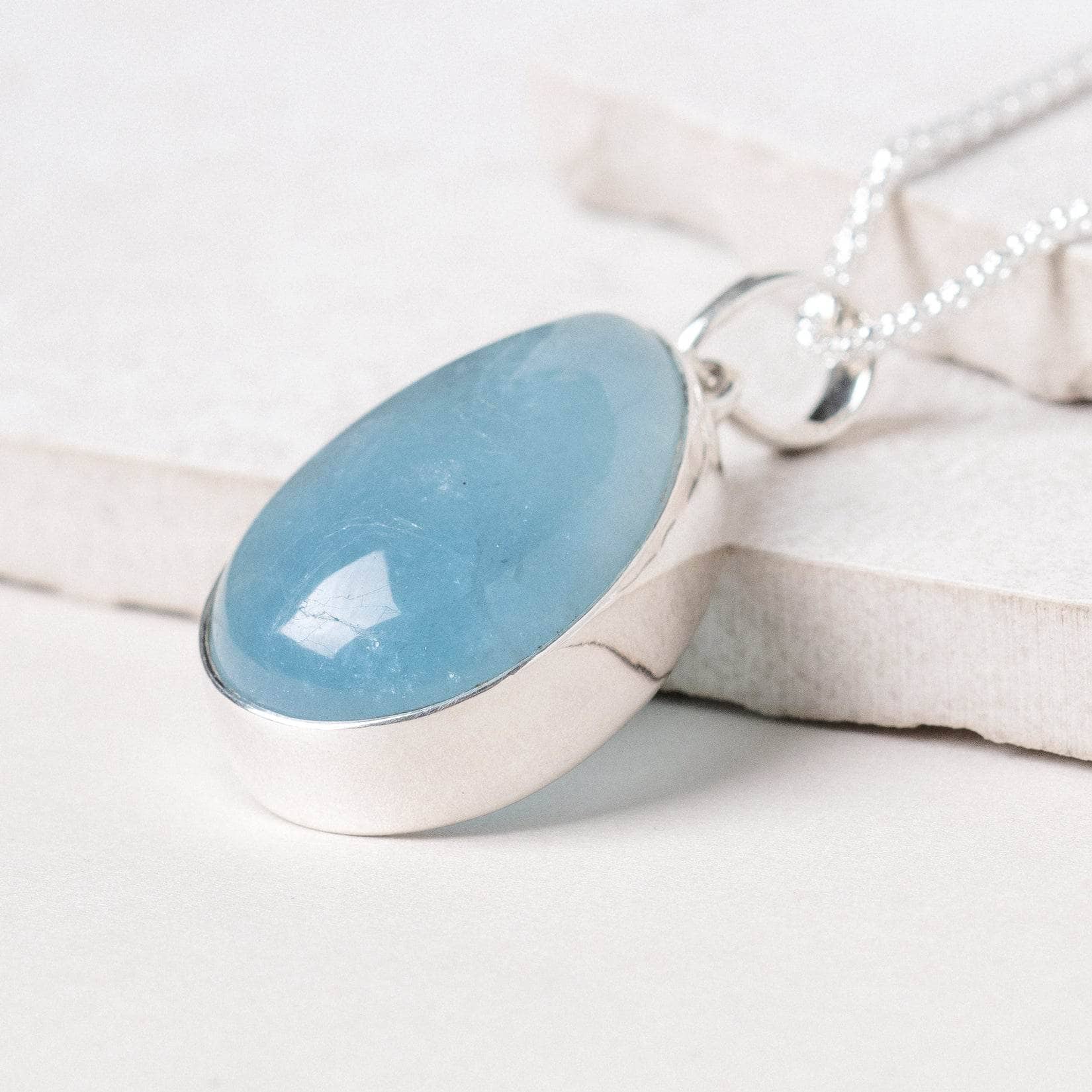 Aquamarine Teardrop Pendant Necklace、mySite、hinf8tx79