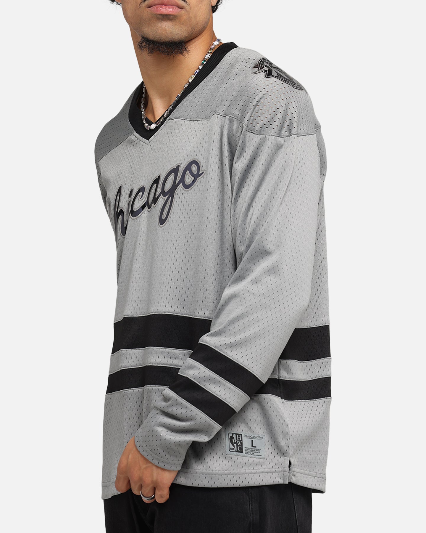 Mitchell & Ness Chicago Bulls Chrome Jersey Gunmetal Grey、mySite、zt4zffjzw