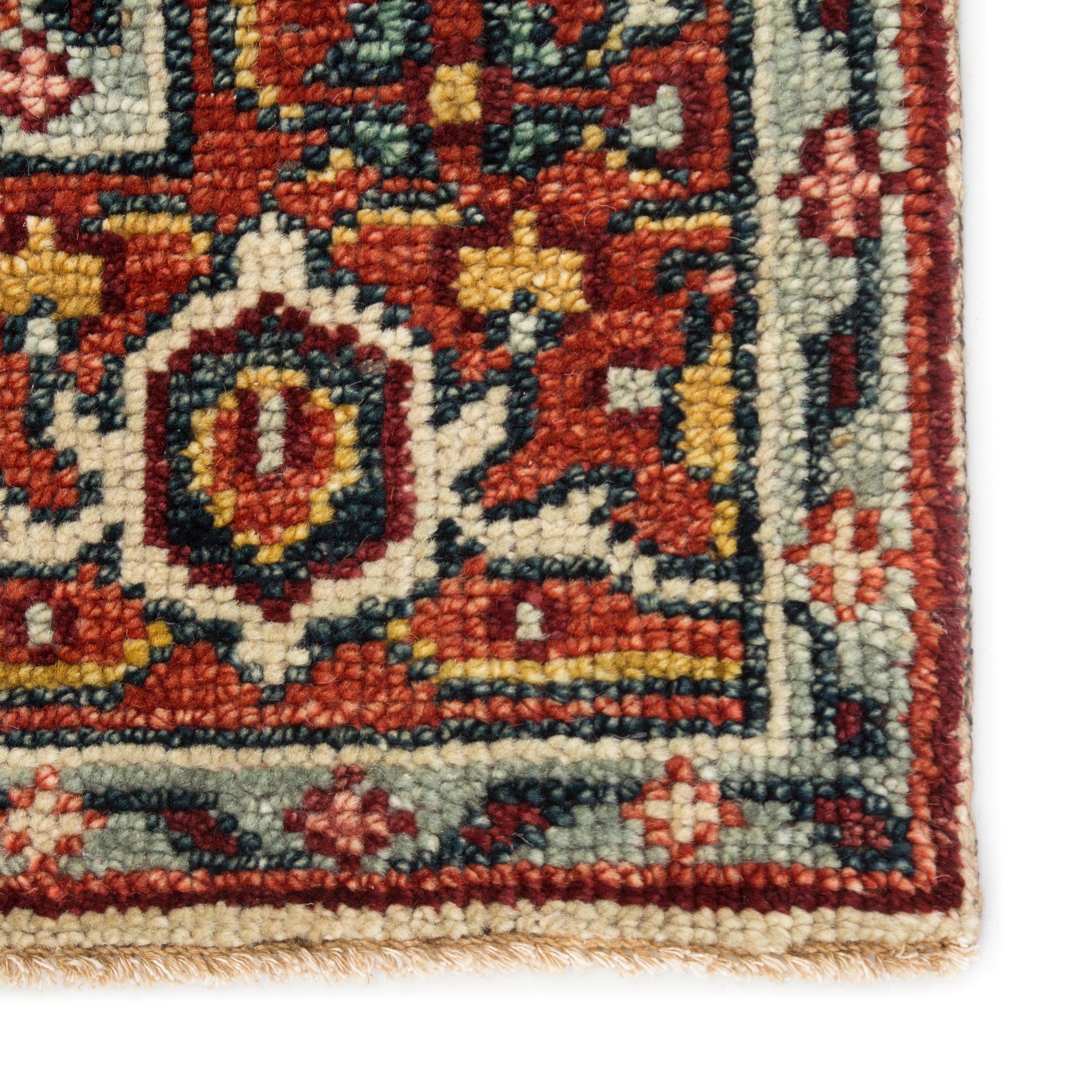 Tavola Hand-Knotted Medallion Pink Multicolor Area Rug、mySite、gigharbornorthrealestate