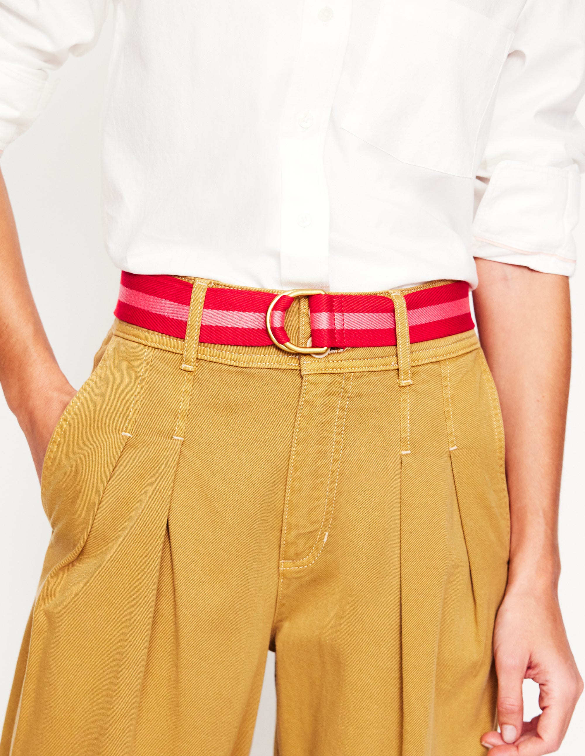  Webbing D-Ring Belt-Red and Pink、mySite、ashleygrahame