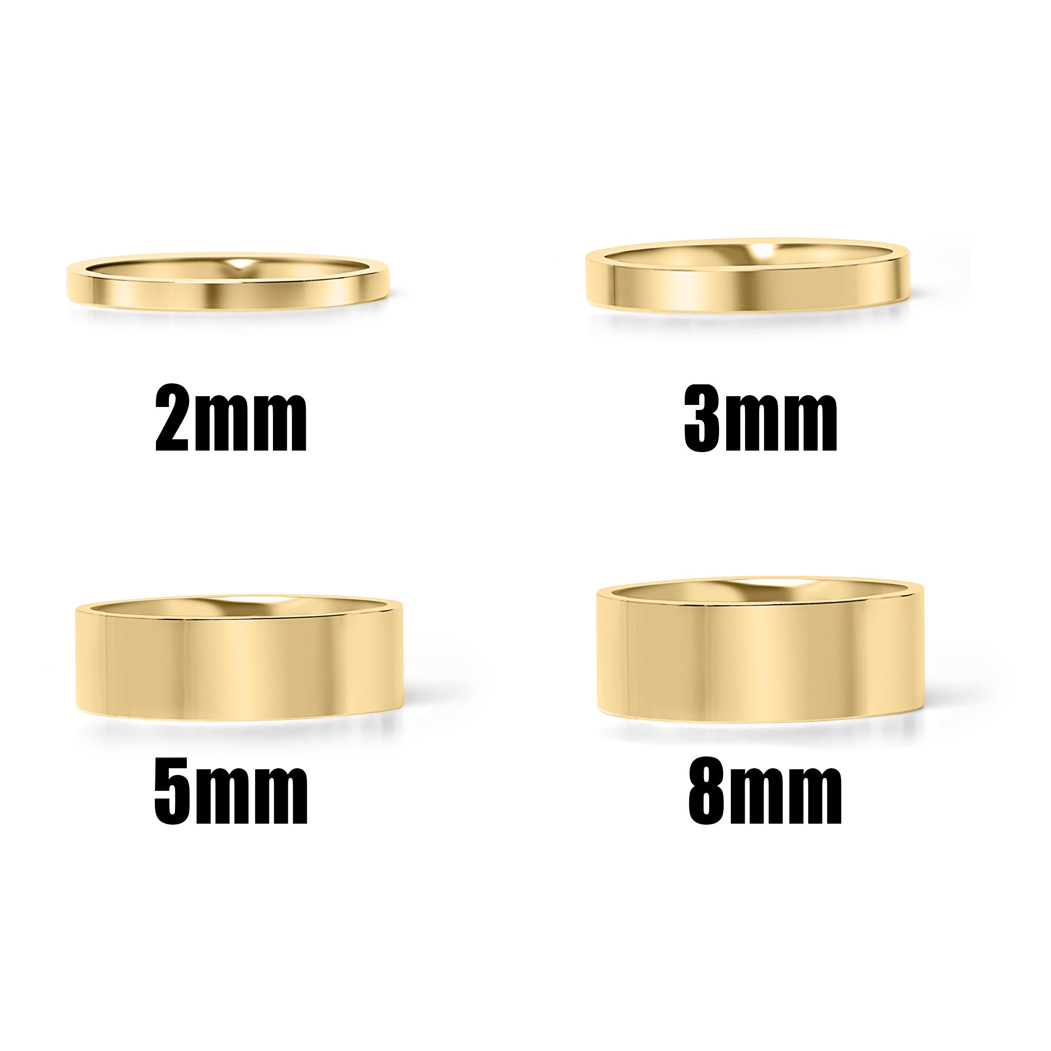 18K Gold PVD Stainless Steel Flat Blank Ring / CFR7025、mySite、dreamappss