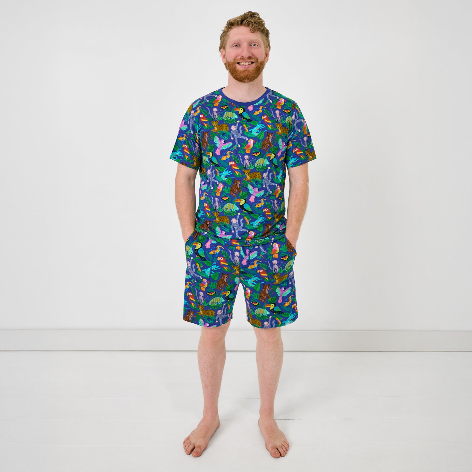 Jungle Jam Men's Short Sleeve Pajama Top、mySite、g9winljtr