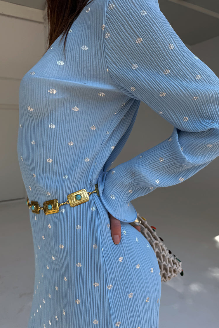 Blue Plisse Chloe Dress、mySite、solidvoid