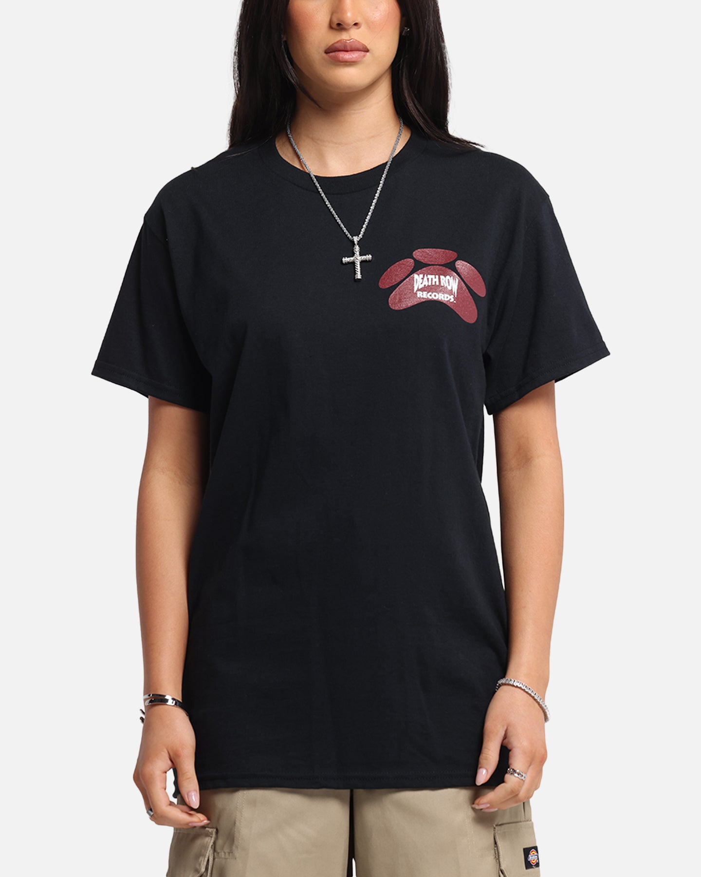 Deathrow Records Doberman Bandana T-Shirt Black、mySite、zt4zffjzw