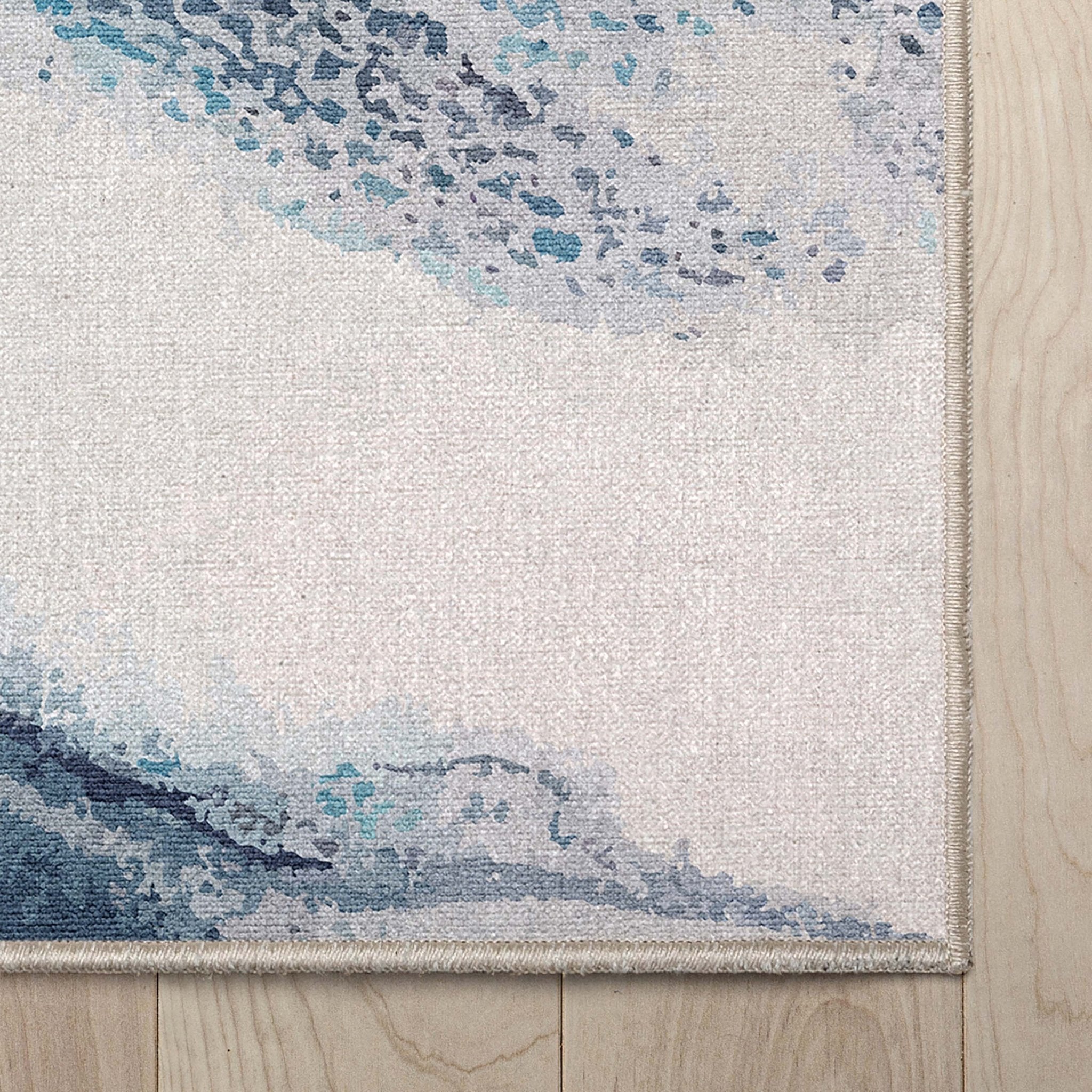 Tokyo Abstract Marble Blue Flatweave Rug、mySite、gigharbornorthrealestate