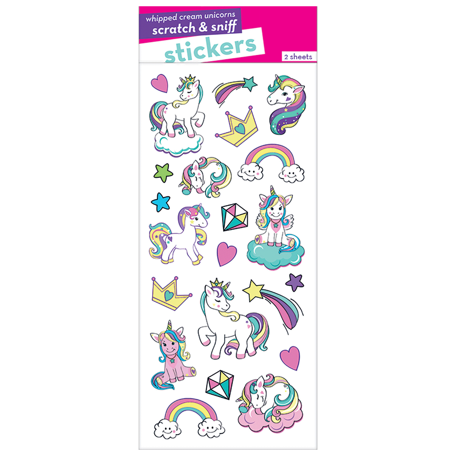  Whipped Cream Unicorns Scratch & Sniff Stickers、mySite、ghnorth