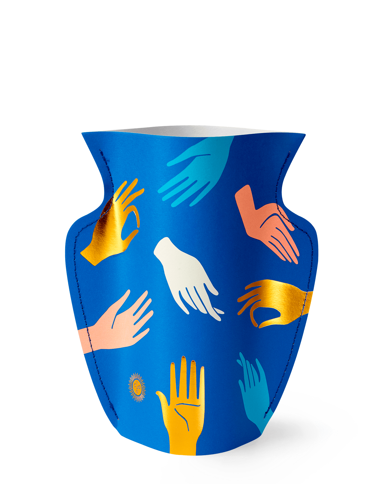 Blue Paper Hamsa Vase by Octaevo - Large or Mini、mySite、topwebapps
