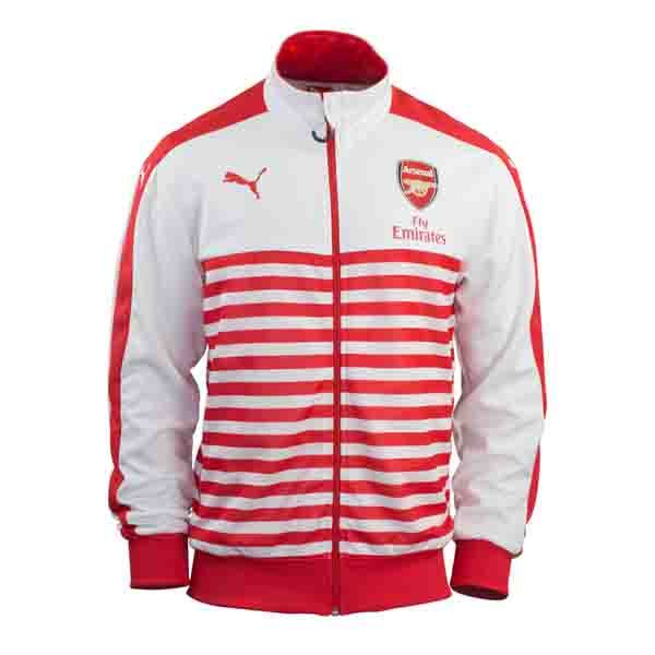 PUMA Men's Arsenal T7 Anthem Jacket White/High Risk Red、mySite、bottomscart