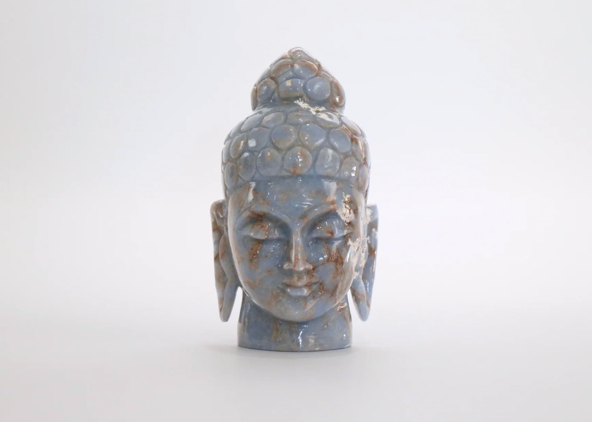 Buddha Head - Angelite Stone、mySite、topwebapps
