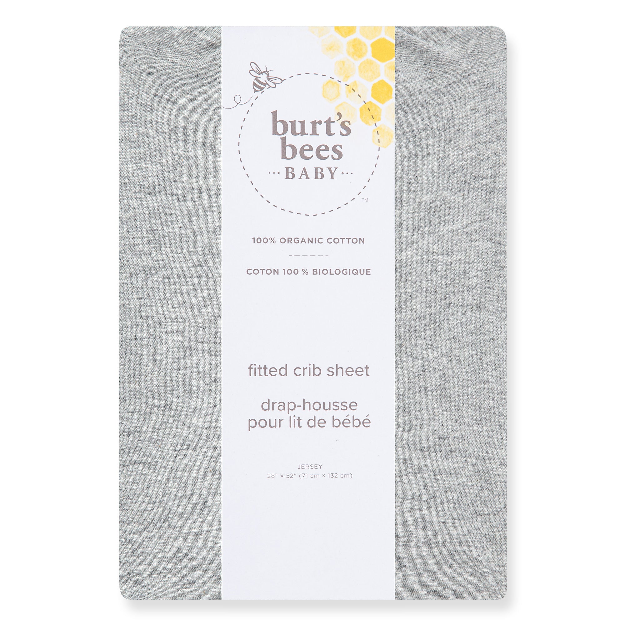  Solid Organic Cotton BEESNUG® Fitted Crib Sheet - Heather Grey、mySite、layawaytickets